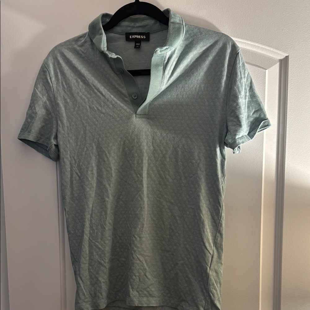 Express Men's Extra Small (XS) Green Polo Shirt
